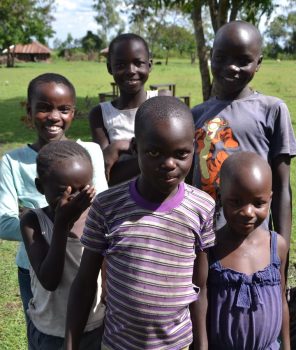 Group of young girls smiling to the camera